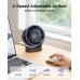 USB Small Desk Fan – 5 Inch Mini Personal Desktop Fan, 4 Speeds Cooling Strong Airflow, 360° Adjustable Tilt, Quiet Portable Table Fans for Bedroom, Home, Office, Travel & Cruise, Black