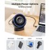 USB Small Desk Fan – 5 Inch Mini Personal Desktop Fan, 4 Speeds Cooling Strong Airflow, 360° Adjustable Tilt, Quiet Portable Table Fans for Bedroom, Home, Office, Travel & Cruise, Black
