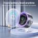 USB Desk Fan for Bedroom: 100 Speeds Digital Display Quiet Table Fan with Turbo Airflow, 120° Rotating Small Rechargeable Battery Desktop & Wall-Mounted Fans for Bedroom Home Office (Purple)