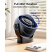 USB Small Desk Fan – 5 Inch Mini Personal Desktop Fan, 4 Speeds Cooling Strong Airflow, 360° Adjustable Tilt, Quiet Portable Table Fans for Bedroom, Home, Office, Travel & Cruise, Black