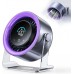 USB Desk Fan for Bedroom: 100 Speeds Digital Display Quiet Table Fan with Turbo Airflow, 120° Rotating Small Rechargeable Battery Desktop & Wall-Mounted Fans for Bedroom Home Office (Purple)