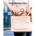 Mini Portable Fan, Small and Powerful, Cute Design 3 Speed Personal Handheld fan and Desktop with Base, Lightweight USB Rechargeable for Travel Lash Makeup Girl Women Summer Gift Pink