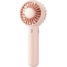 Mini Portable Fan, Small and Powerful, Cute Design 3 Speed Personal Handheld fan and Desktop with Base, Lightweight USB Rechargeable for Travel Lash Makeup Girl Women Summer Gift Pink