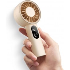 Mighty Portable Fan, Powerful Handheld Fan, USB Rechargeable [10H Max Cooling Time], Mini Personal Battery Powered, Pocket for Travel, Summer, Gifts for Women, Girls -Beige
