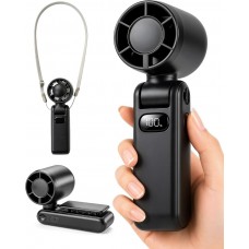 Portable Fan, Handheld Fan Rechargeable 3600mAh, Mini Personal Fan with Magnetic Clip, High Speed Turbo Airflow, 360° Adjustable Angle, Small Travel Fan for Outdoor, Camping, Gym, Office