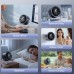 USB Desk Fan for Bedroom: 100 Speeds Digital Display Quiet Table Fan with Turbo Airflow, 120° Rotating Small Rechargeable Battery Desktop & Wall-Mounted Fans for Bedroom Home Office (Black)