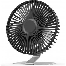 6 inch USB Small Desk Fan, 4 Speeds, Ultra-quiet, 90° Adjustment for Better Cooling, Portable Mini Powerful Desktop Table Fan, Mini Personal Fan for Home Office, Metal Base, Silver
