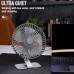 6 inch USB Small Desk Fan, 4 Speeds, Ultra-quiet, 90° Adjustment for Better Cooling, Portable Mini Powerful Desktop Table Fan, Mini Personal Fan for Home Office, Metal Base, Silver