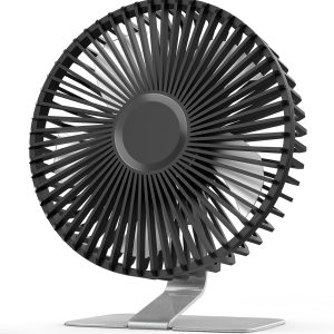 6 inch USB Small Desk Fan, 4 Speeds, Ultra-quiet, 90° Adjustment for Better Cooling, Portable Mini Powerful Desktop Table Fan, Mini Personal Fan for Home Office, Metal Base, Silver